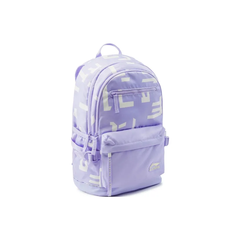 LiNing Sports Life Collection Polyester Backpack Women's Light Purple-2