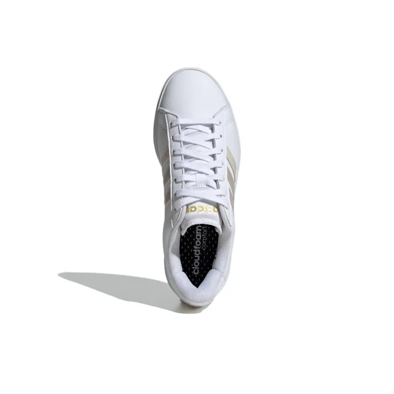 Adidas GRAND COURT 2.0 Anti Slip Wear Resistant Low Top Skateboard Shoes Women's White-4