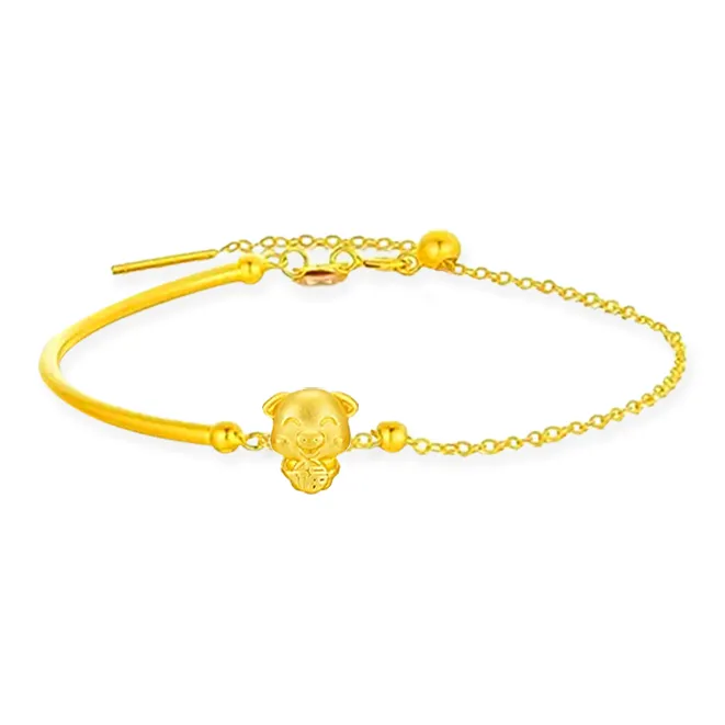 Chongqing gold store Gold Bracelet Unisex-15