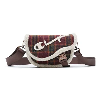Champion Fabric Shoulder Bag Regular Unisex Night Brown Red With Light Bone