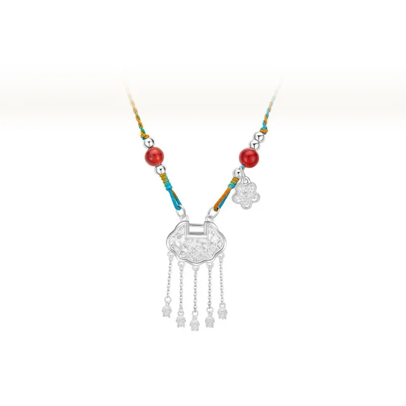 FUSSEM S999 Fine Silver Necklaces Women's-0