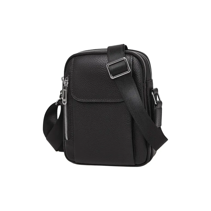 Marino Orlandi Cow Leather Crossbody Bag Shoulder Bag Regular Men's Black-2