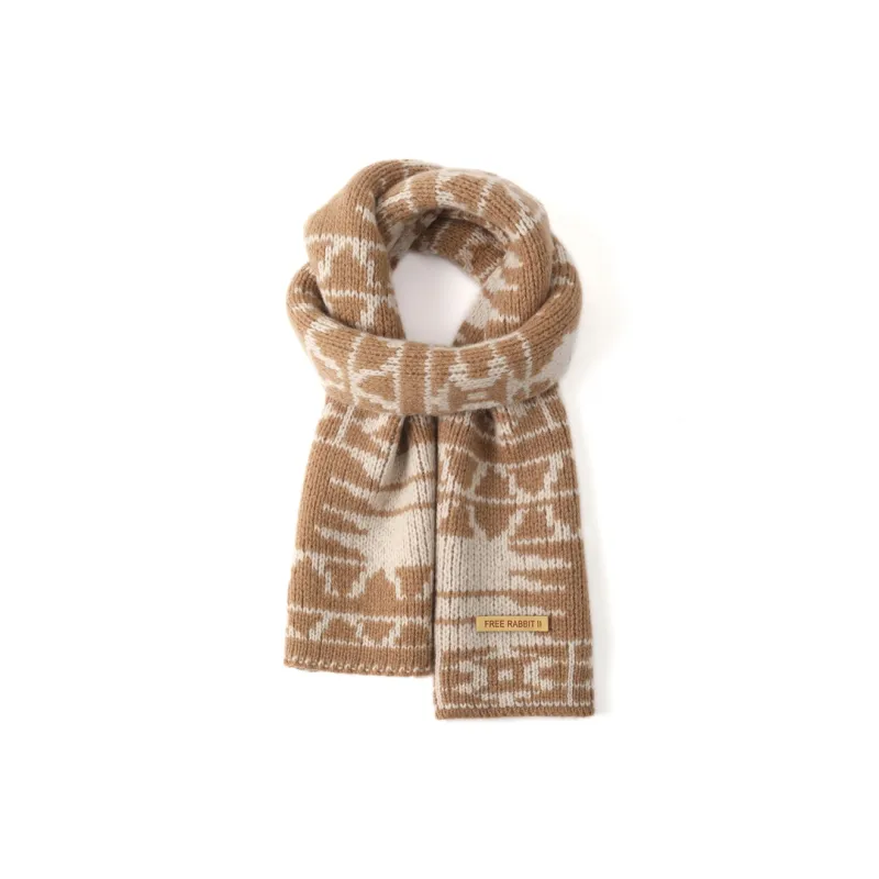 FREE RABBITⅡ Wool Knit Scarves Unisex-0