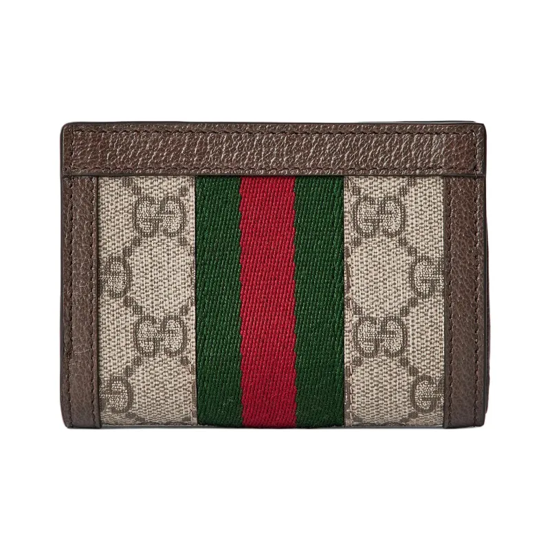 GUCCI Ophidia Canvas Wallet Unisex Beige & Dark Brown-2