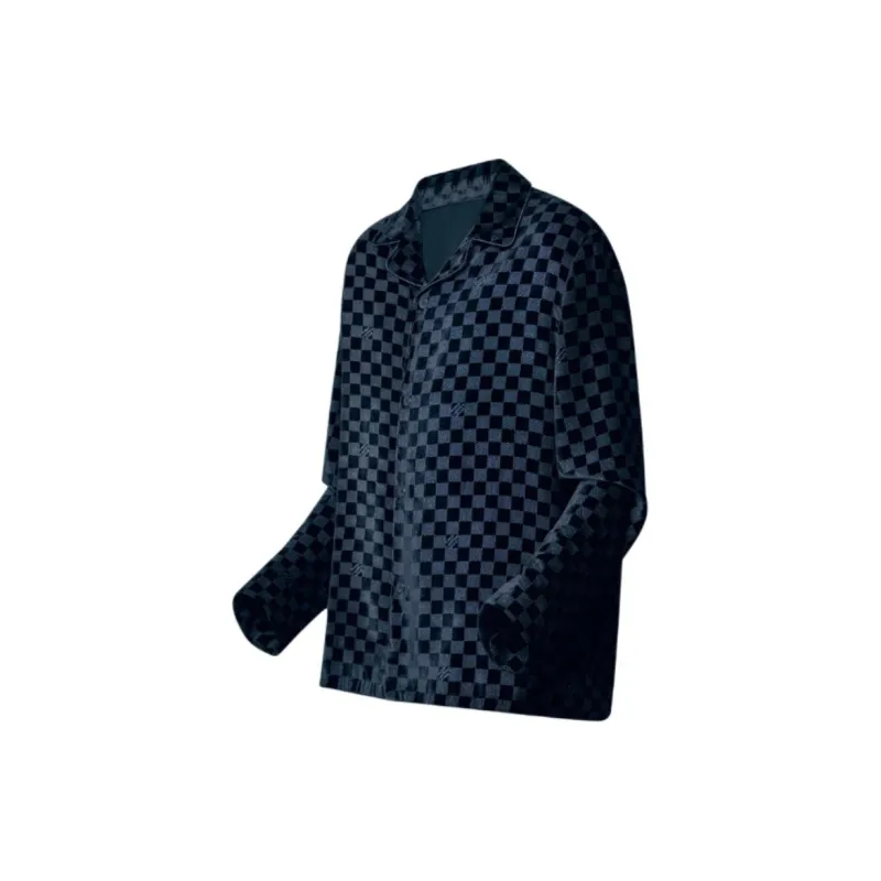 LOUIS VUITTON Silk Blend VeLOUIS VUITTONet Long Sleeved Evening Overshirt-2
