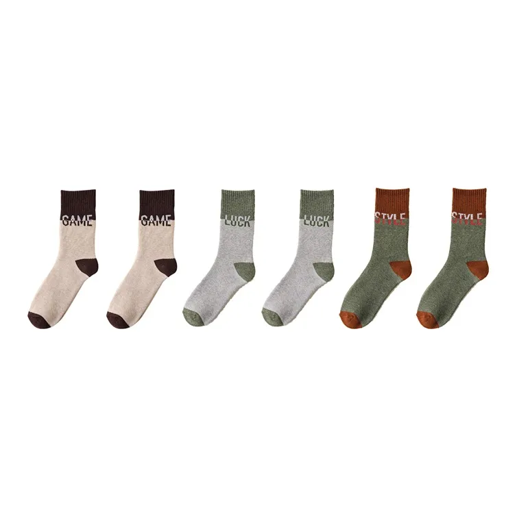 YUZHAOLIN Mid Calf Socks Men's Multi double Loading-23
