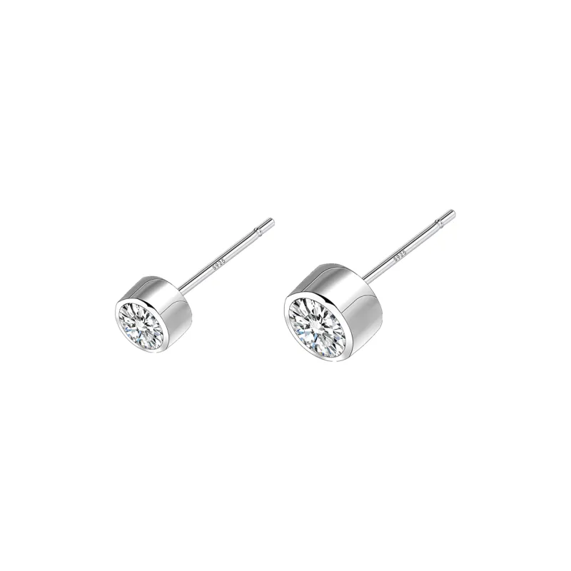 EAR PARTNER S925 Silver Stud Earrings Unisex-5