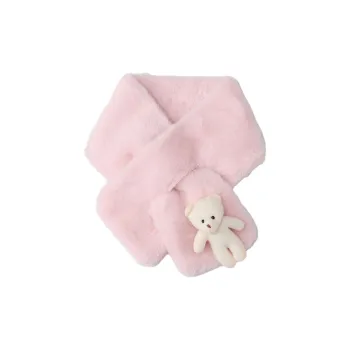 JKEM Faux Rabbit Fur Knit Scarves Women's