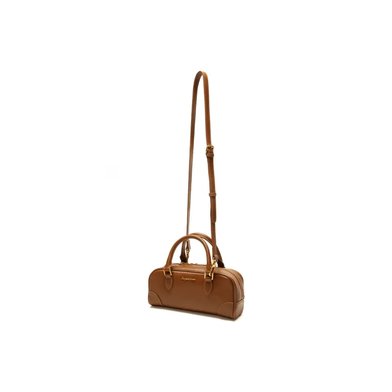 AQUASCUTUM Top Grain Cow Leather Boston Bag, Shoulder Bag, Handbag Regular Unisex Multicolor-3
