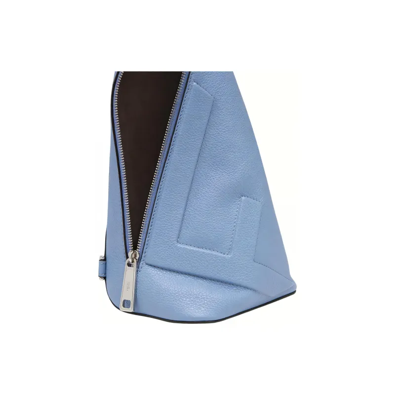 FENDI Leather Crossbody Bag Shoulder Bag Men's Sky Blue-3