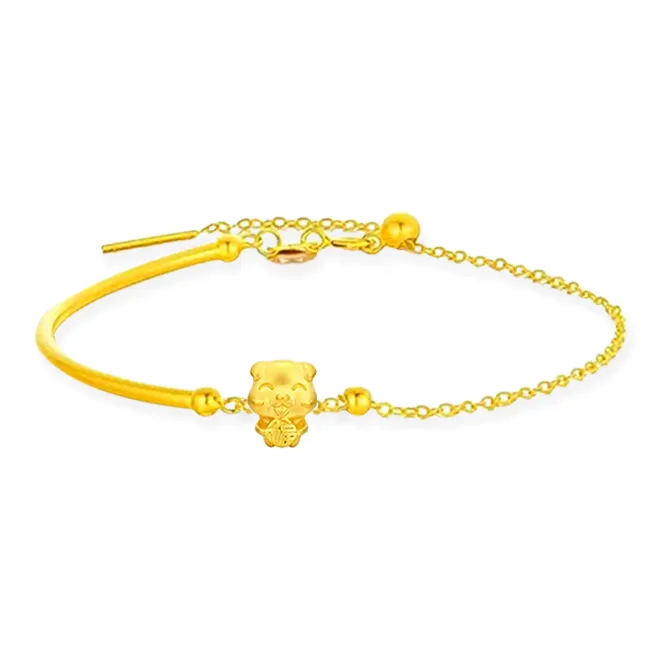 Chongqing gold store Gold Bracelet Unisex-14