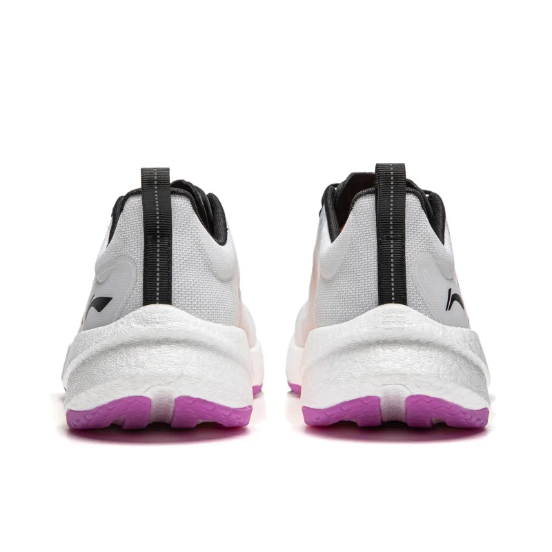 LiNing Super Light 21 Cushioning Anti-Slip Wear-Resistant Breathability Low-Top Running Shoes Men's White Orange-5