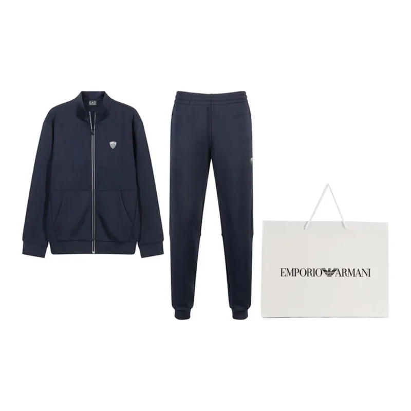 EMPORIO ARMANI EA7 FW24 Casual Sportswear Men's Navy Blue-11