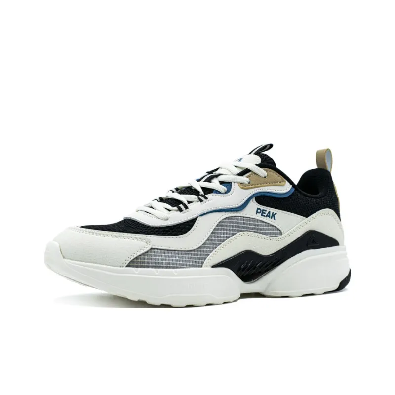 PEAK Shock Absorbers Rebound Low Top Casual Shoes Men's Ecru Black-2