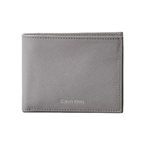 CALVIN YM0YM00313 Saffiano Leather Wallet Men's Titanium