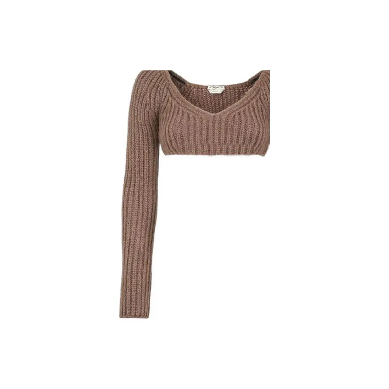 FENDI Cashmere Sweaters Women's Brown-3