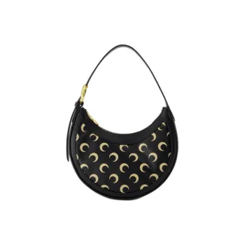 Marine Serre Leather One Shoulder Handbag Mini Women's Black