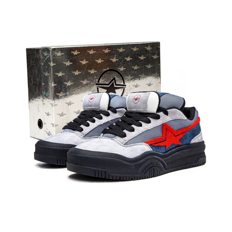 PENTAGONAL HEART Satoshi Star Series Anti-Slip And Wear-Resistant Height Increasing Low-Top Skateboard Shoes Unisex-12