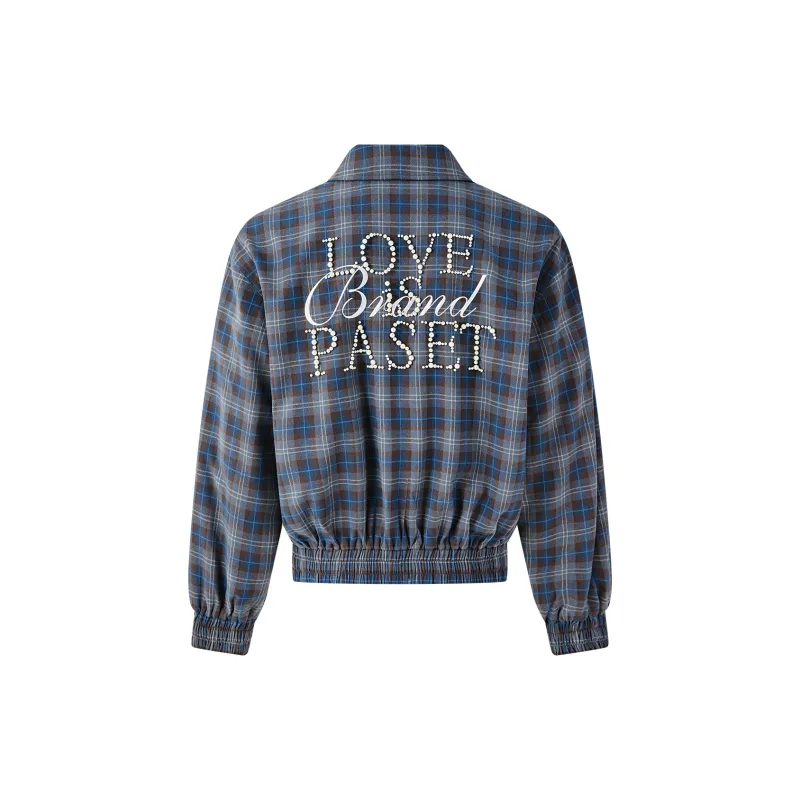 PASET Jacket Unisex Blue And Gray Plaid-1