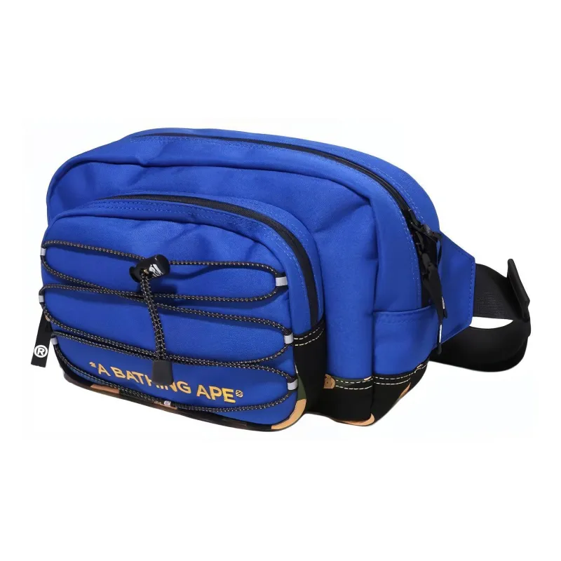 A BATHING APE Polyester Canvas Fanny Pack Regular Men's Blue/Black-1