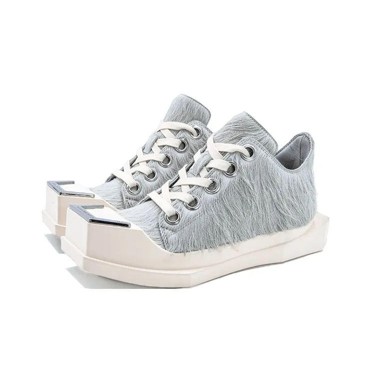 ANCIENT FOSSIL Low-Top Skateboard Shoes Unisex Gray-1