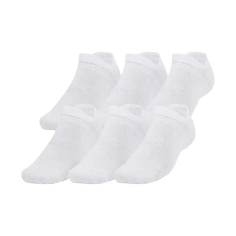 Under Armour Essential Cushion Ankle Socks Unisex 6 Pack White-0