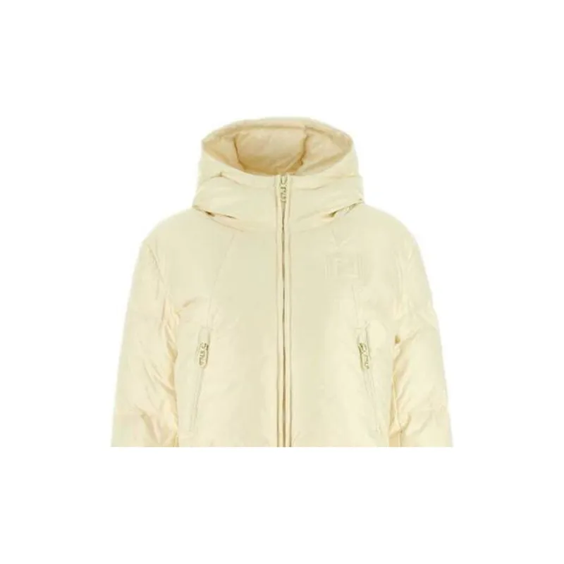FENDI FW22 Down Jacket Coat Women's Beige Yellow-2