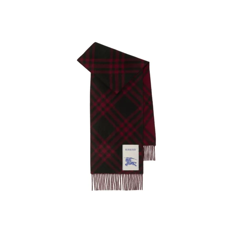 Burberry Cashmere Knit Scarves Unisex Red-1