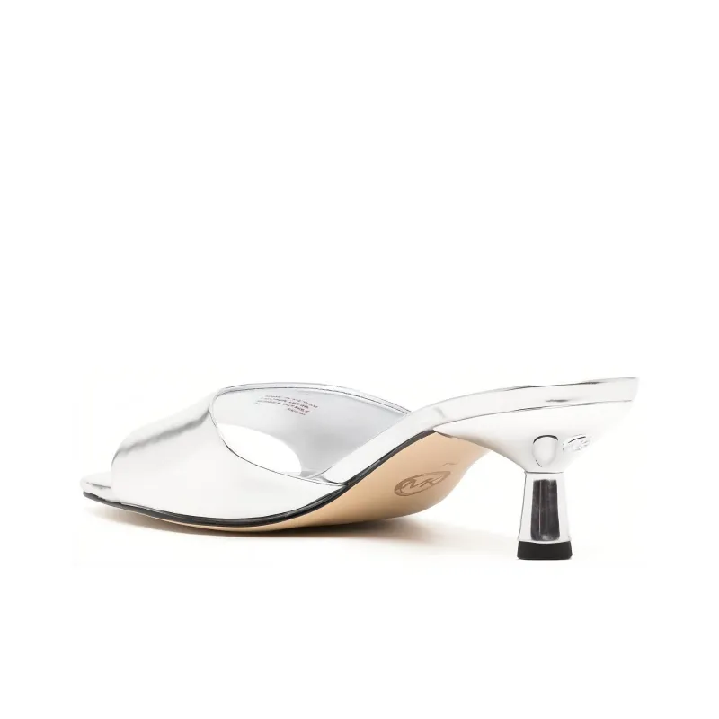 MICHAEL KORS Amal Slip-Resistant Slide Slippers Women's Silver-2