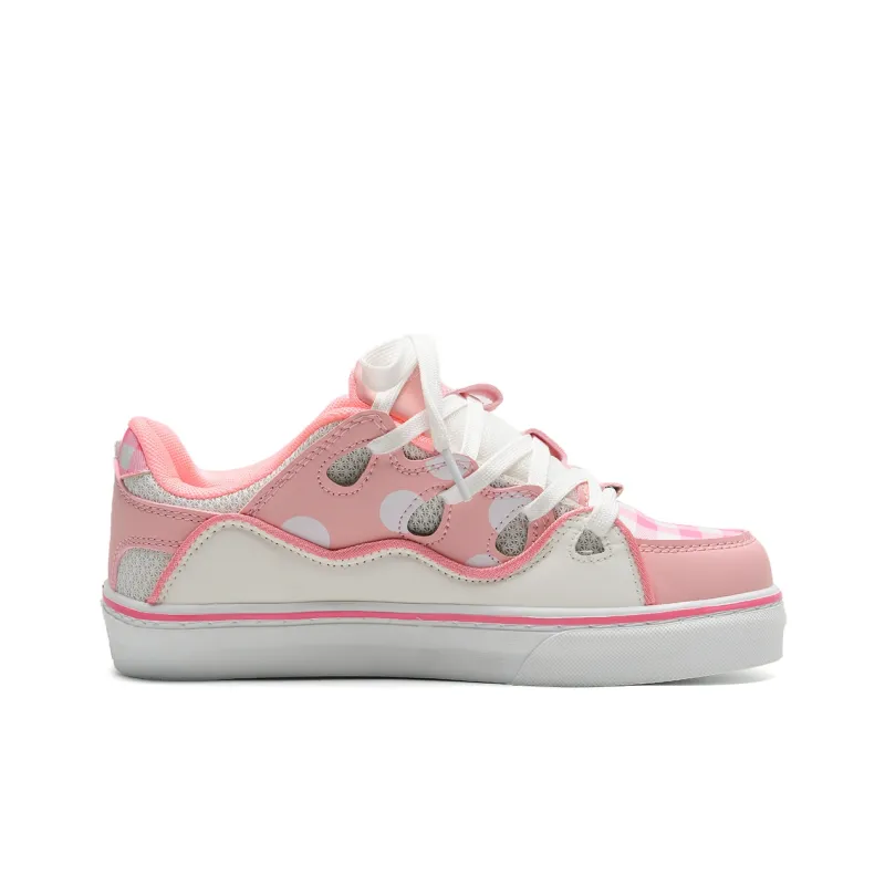 7 SEVFUN Wear resistant And Lightweight Low Top Skateboard Shoes Women's Strawberry Pink Box Included-2