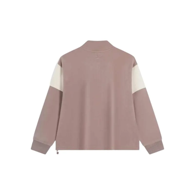 XTEP Sweatshirt Women's Dark Pink/Cotton White-1