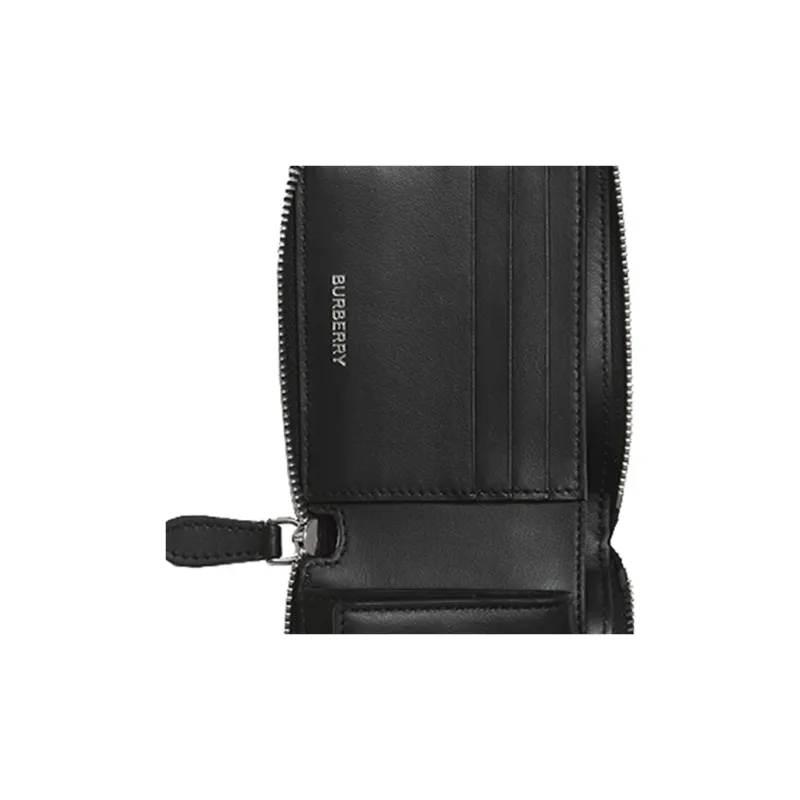 Burberry Leather Wallet, Card Holder, Coin Purse, Necklace, Pouch Men's Mahle Brown-4
