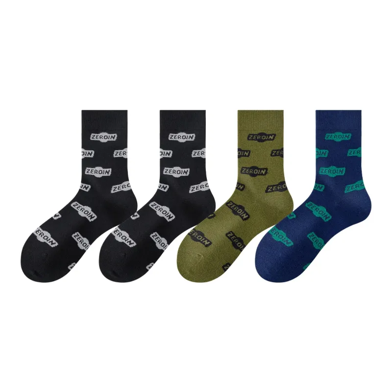 ZEROIN Mid Calf Socks Unisex 4 Pack-10