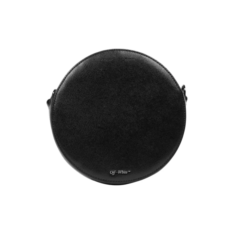 OFF WHITE Diag Round Bag Black/White-2