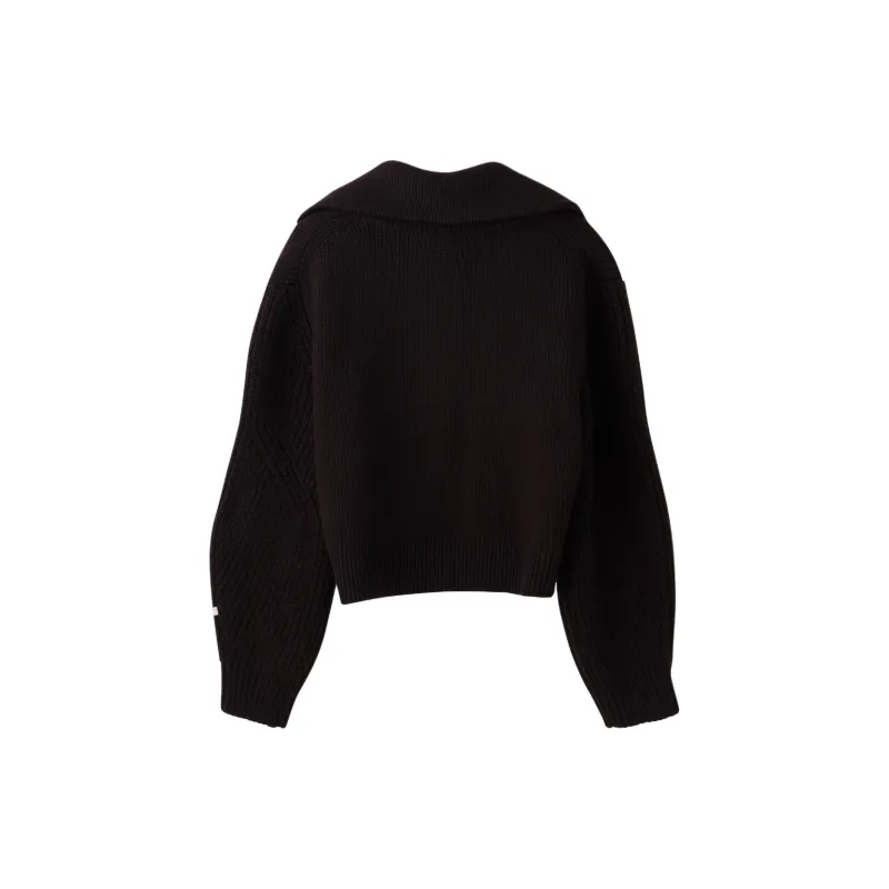 RECTO FW24 STRUCTURED HALF ZIP-UP KNIT Sweater Women's VINTAGE BROWN/Vintage Brown-1