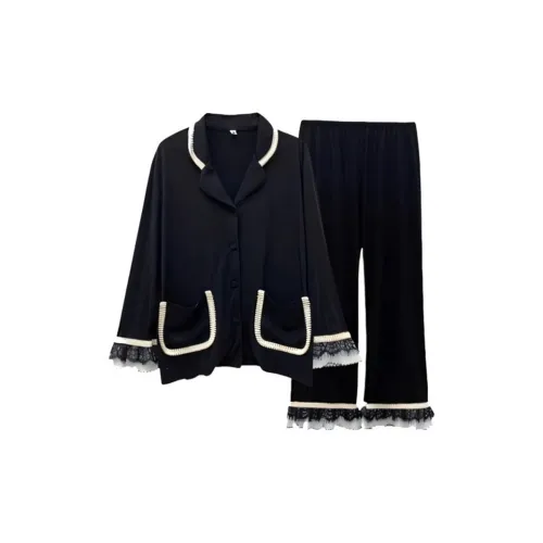 OEING Pajama Set Women's Gift Box Set Black