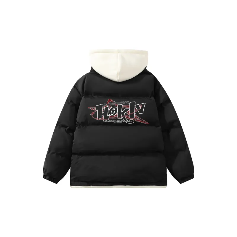 HOKLV Puffer Jacket Unisex Black-1
