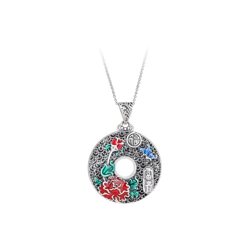 Nine Music Foot Silver 990 Necklaces Women's-0