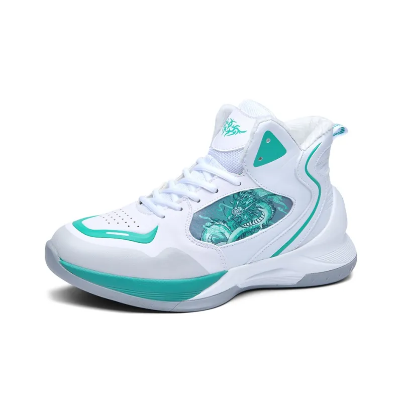 Black tailed Deer Thermal Cushioning Abrasion Resistant Slip Resistant High Top Basketball Shoes Unisex-37