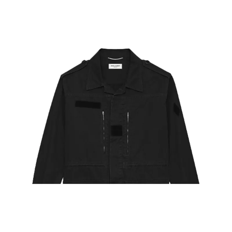 SAINT LAURENT Parka Coats Men's Black-7
