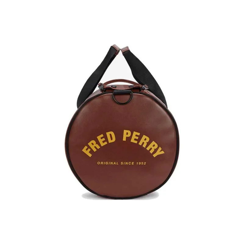 FRED PERRY Artificial Leather One Shoulder Crossbody Portable Travel Bag Regular Men's Whiskey Brown-2