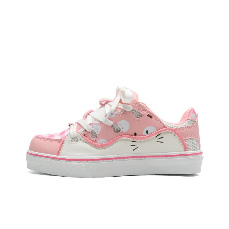 7 SEVFUN Wear resistant And Lightweight Low Top Skateboard Shoes Women's Strawberry Pink Box Included-1