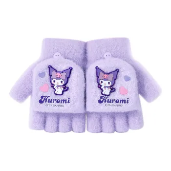 Hello Kitty Sanrio Series Polyamide Knitted Fabric Knit Glove Kids' Purple