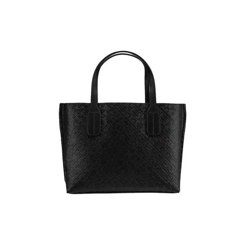 Tommy Hilfiger Polyurethane Tote Bag, Shopping Bag, Shoulder Bag, Crossbody Bag, Handbag Regular Women's Black-2