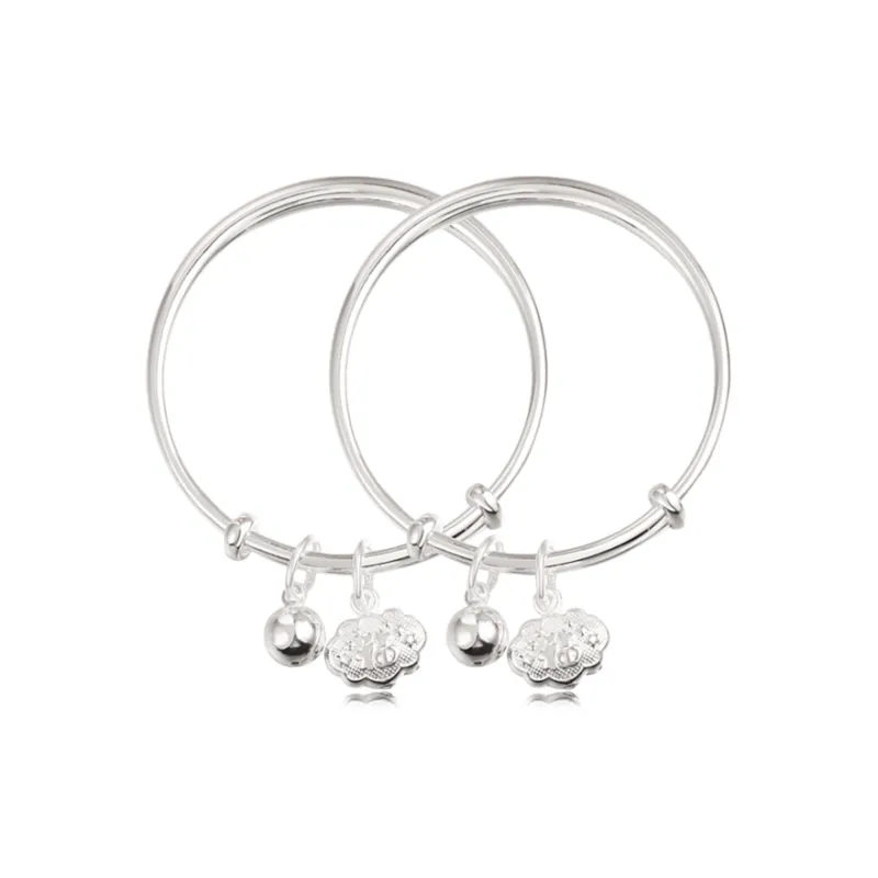 Hkgd S999 Fine Silver Bangles Kids'-0