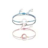 Blue+Pink Peaceful Buckle Rope Bracelet