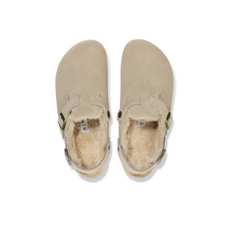 Birkenstock Tokio Shearling Low Top Casual Shoes Unisex Taupe Regular-3