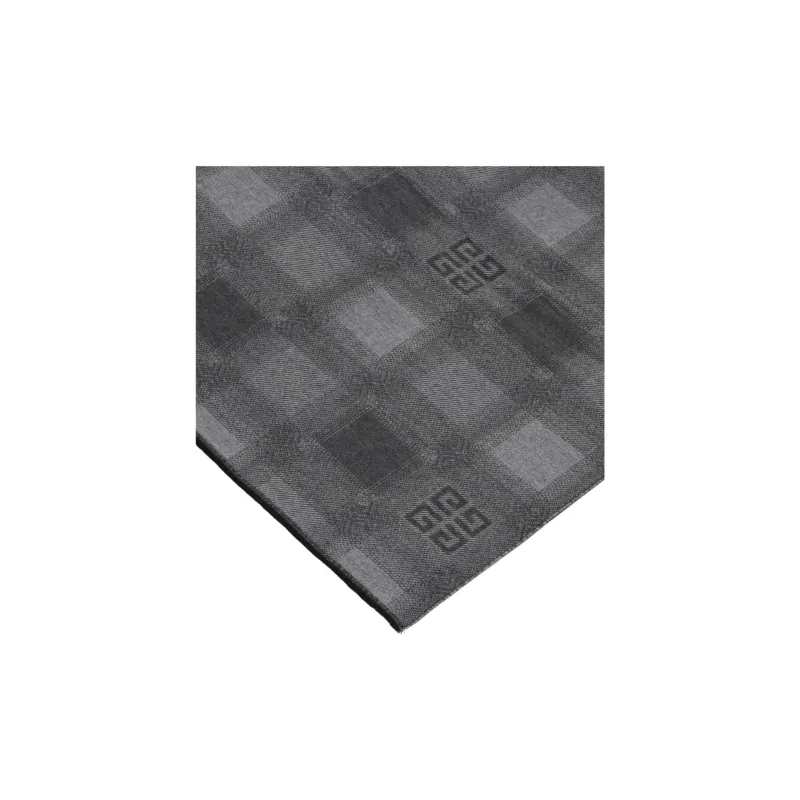 Givenchy Plaid 4G Logo Scarf-2
