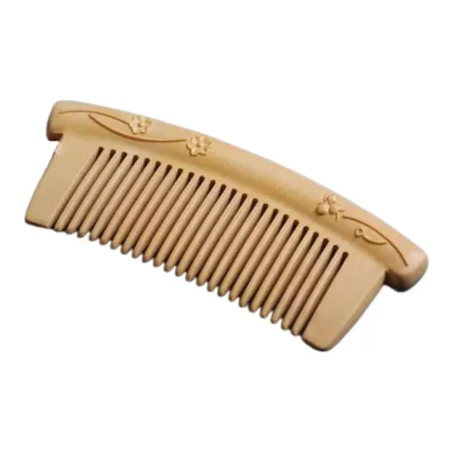 XIBI Boxwood Carving 'Flowers And Honey' Wooden Comb Massage Scalp Hair Growth