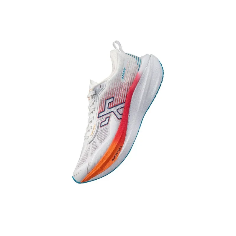 Dumb Cards Cushioning Rebound Wear Resistant Lightweight Slip Resistant Low Top Running Shoes Men's White Rose Red-1